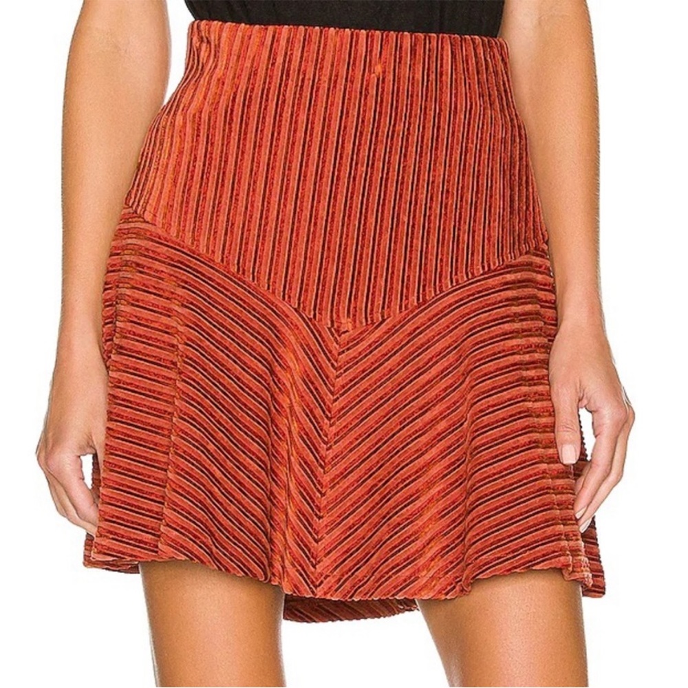 Free People Velvet Mini Skirt
